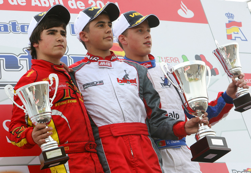 Mikel Azcona se apunta una manga en la Primera Prueba del Campeonato de Espa&ntilde;a de Karting celebrado en Zuera.